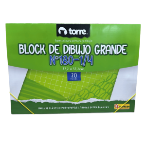 BLOCK DE DIBUJO GRANDE 180 GR 1/4