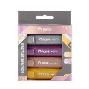 DESTACADOR SET 4 METALICO TORRE