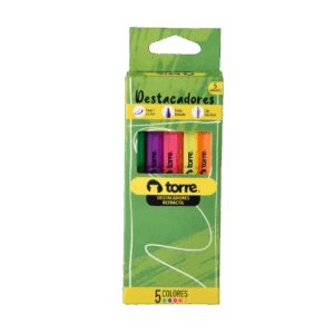 DESTACADOR SET 5 UNIDADES RETRACTIL TORRE