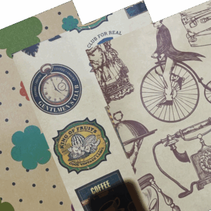 PAPEL KRAFT CON DISENO