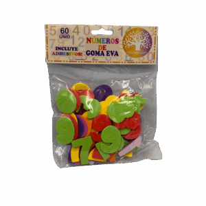 NUMEROS DE GOMA EVA AUTOADHESIVOS