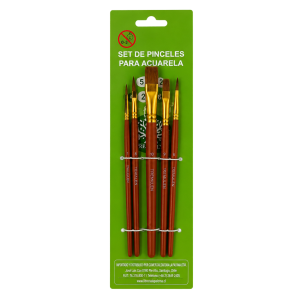 PINCEL SET 5 UNID ACUARELA TREMULEN