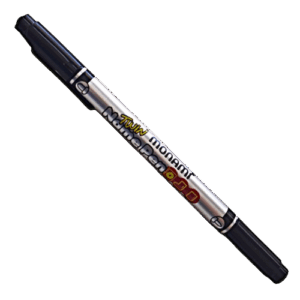 PLUMON MARCADOR DOBLE PUNTA NEGRO MONAMI