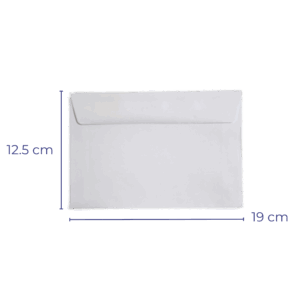SOBRE 1/4 OFICIO 19X12.5 90GR