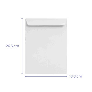 SOBRE SACO 1/2 OFICIO 18.8X26.5 BLA