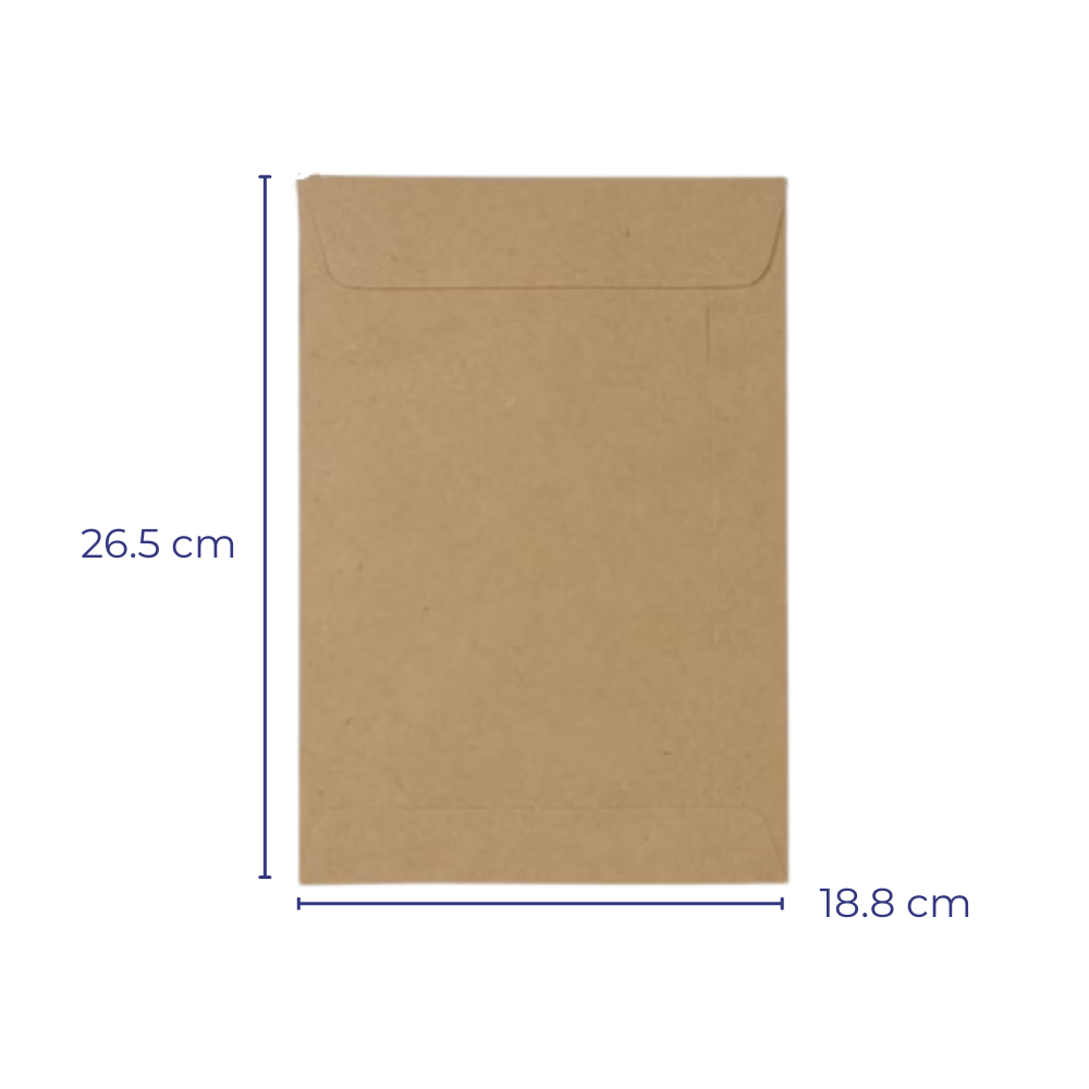 SOBRE SACO 1/2 OFICIO 18.8X26.5 KRA