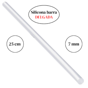 SILICONA BARRA 7MM 25 CM TRANSPAREN