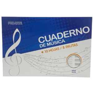 CUADERNO MUSICA 1/2 PAUTA 10 HJS