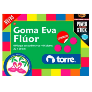 ESTUCHE GOMA EVA FLUOR C/STICKER