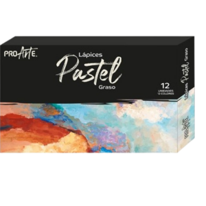 LAPIZ PASTEL GRASO 12 COLORES