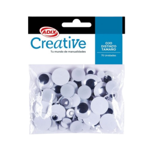 OJOS LOCOS SURTIDO NEGRO 75 UNID