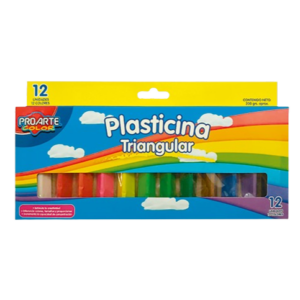 PLASTICINA TRIANGULAR 12 COLORES