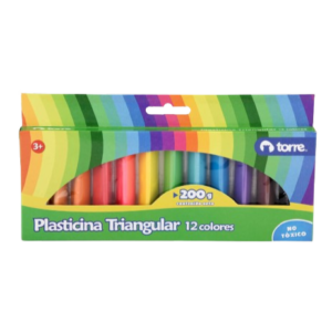PLASTICINA TRIANGULAR 12 COLORES
