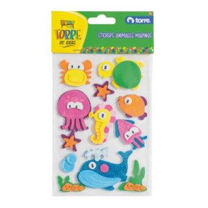 STICKER GOMA EVA ANIMALES MARINO