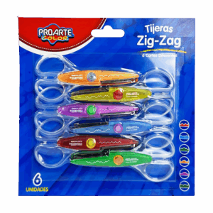 TIJERA ZIG ZAG SET 6 UNID