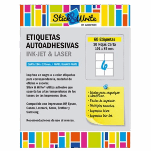 ETIQUETA ADH N11 CARTA 101X85 10HJ