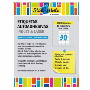ETIQUETA ADH N13 CARTA 66X25 10HJ