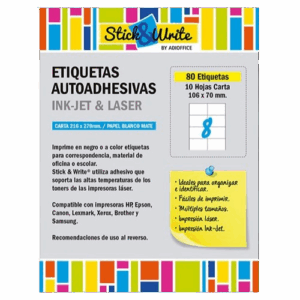 ETIQUETA ADH N2 CARTA 106X70 10HJ