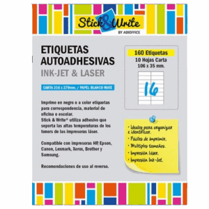 ETIQUETA ADH N4 CARTA 106X35 10HJ