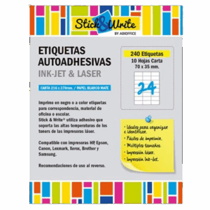 ETIQUETA ADH N5 CARTA 70X35 10HJ