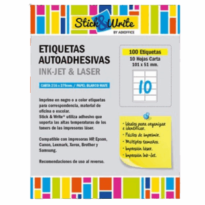 ETIQUETA ADH N7 CARTA 101X51 10HJ