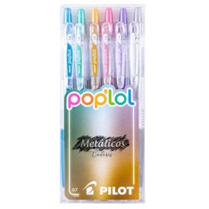 LAPIZ GEL SET POPLOL METALICA