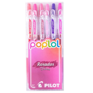 LAPIZ GEL SET POPLOL ROSADOS