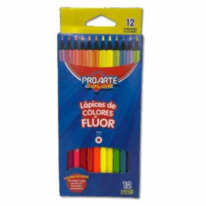 LAPIZ 12 COLOR FLUOR REDONDO
