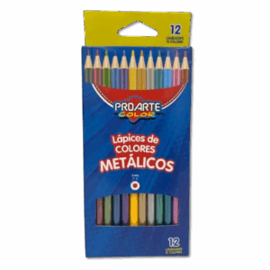 LAPIZ 12 COLOR METALICO REDONDO