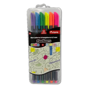 LAPIZ FINELINER 12 PASTEL/NEON