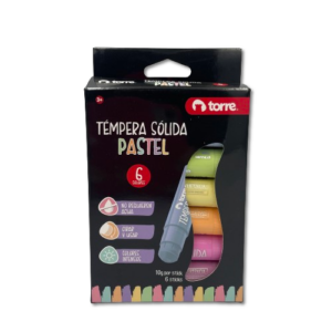 TEMPERA SOLIDA 6 UNID PASTEL
