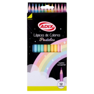 LAPIZ 12 COLOR PASTEL HEXAGONAL