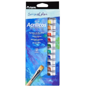 ACRILICA TUBO 12 COLORES