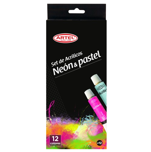 ACRILICA TUBO 12 NEON /PASTEL