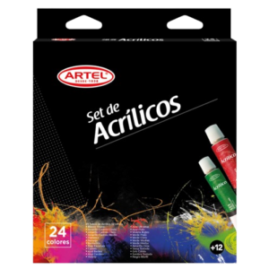 ACRILICA TUBO 24 COLORES 12 ML