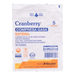 COMPRESA GASA 45X45 5 UNID