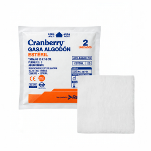 GASA ALGODON ESTERIL 10X10 2 UNID