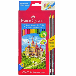 LAPIZ 12 COLORES LARGO HEXAGONAL