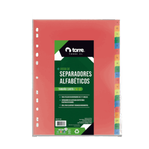 SEPARADOR CARTA CARTULINA A Z