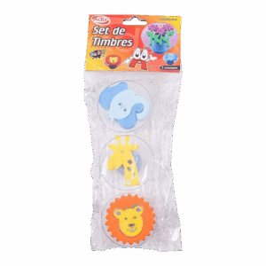 TIMBRE SET DE GOMA EVA ANIMALES