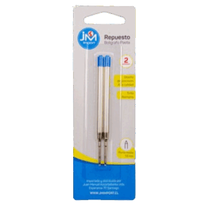 REPUESTO PARKER BLISTER X2 AZUL