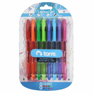 LAPIZ TINTA GEL SET 8 UNID 07 QUICK