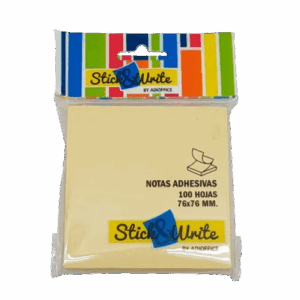 NOTAS ADHESIVA 100 HJ POP UP AMARIL