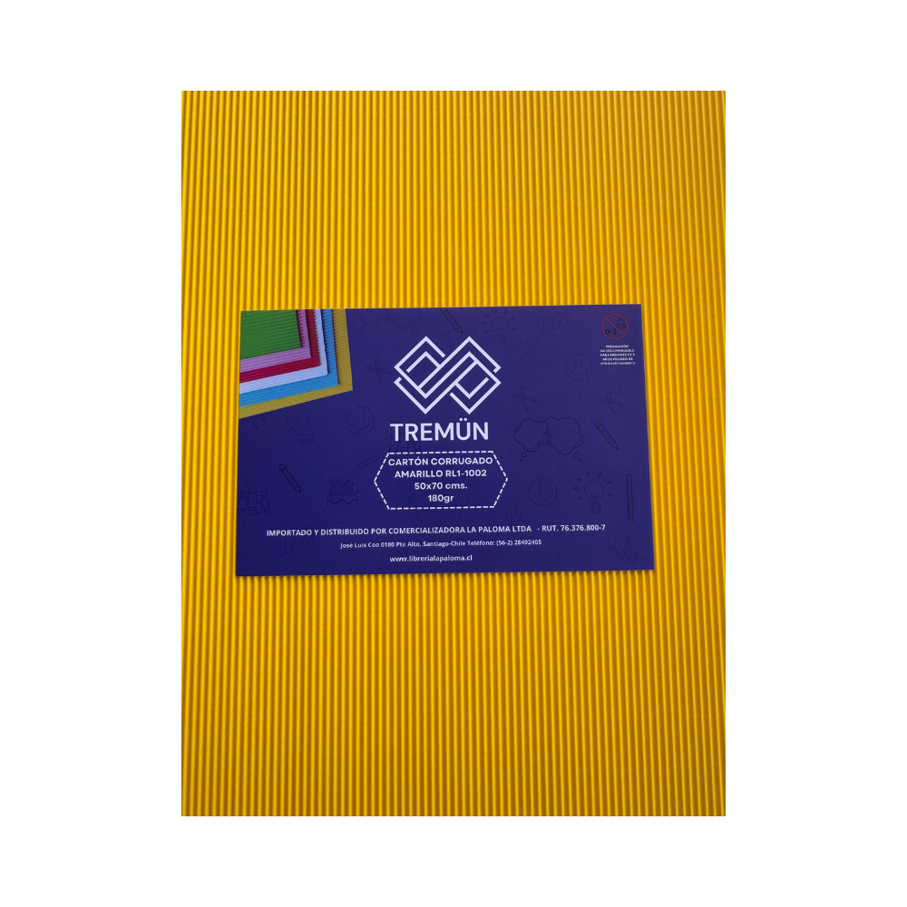 CARTON CORRUGADO AMARRILLO OS 50X70