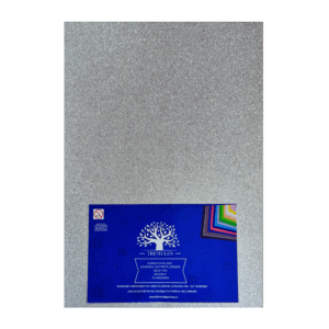 GOMA EVA GLITTER ADHE 40X60 PLATEADA