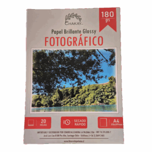 PAPEL FOTOGRAFICO 180 GR 20 HJ A4
