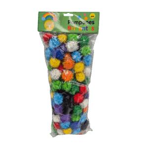 POMPONES GLITTER 100 UNID