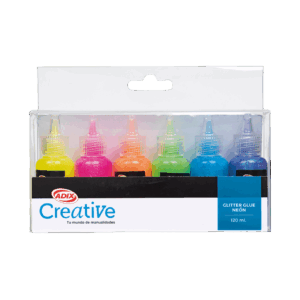 GLITER GLUE NEON SET 6 UNID