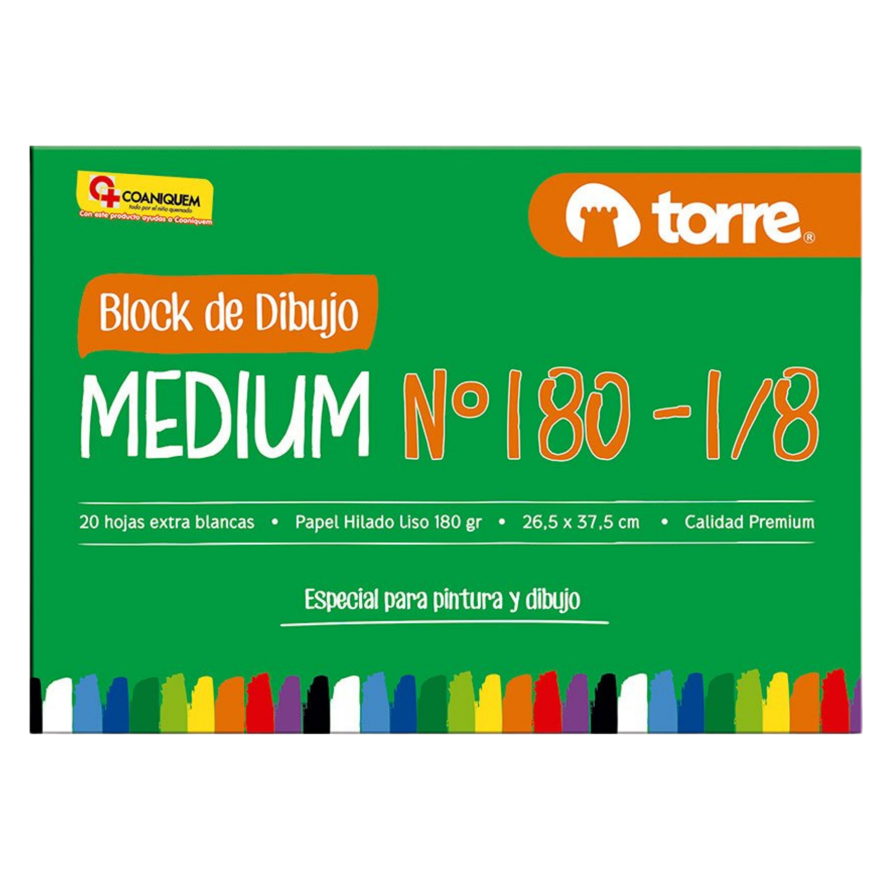 BLOCK DE DIBUJO 180 MEDIANO 1/8 TORRE