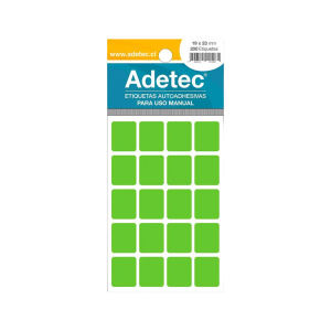 ETIQUETA 19X23 FLUOR VERDE ADETEC